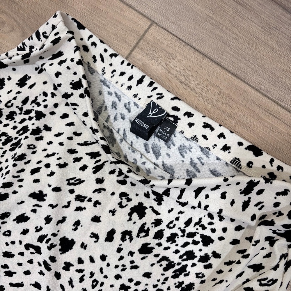 🌟2 for $10 Windsor Animal Print Leopard Cheetah Chic Midi Skirt Side Slit XS - Picture 4 of 10